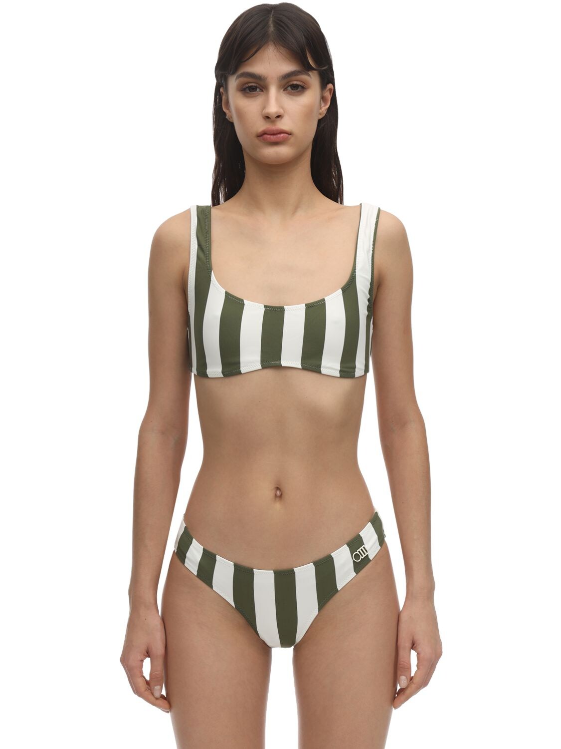 Top Bikini "elle Safari" In Lycra - SOLID & STRIPED - Modalova