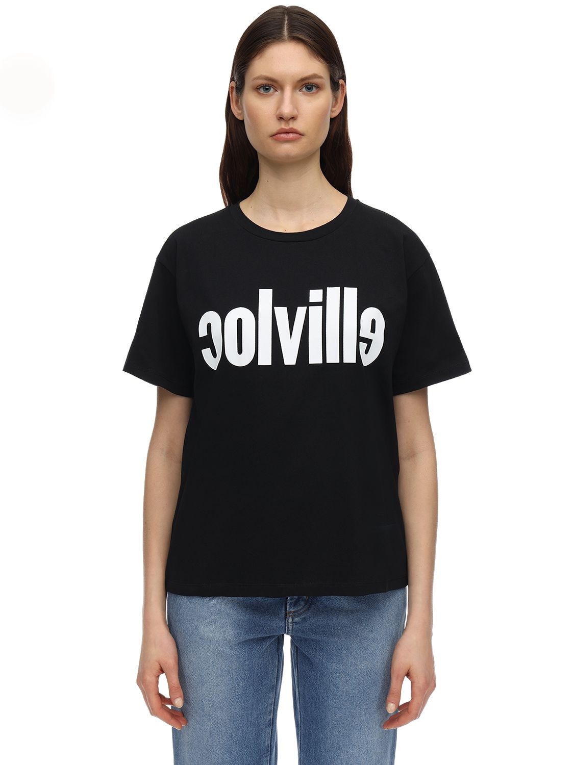 Mujer Camiseta De Jersey De Algodón Estampada S - COLVILLE - Modalova
