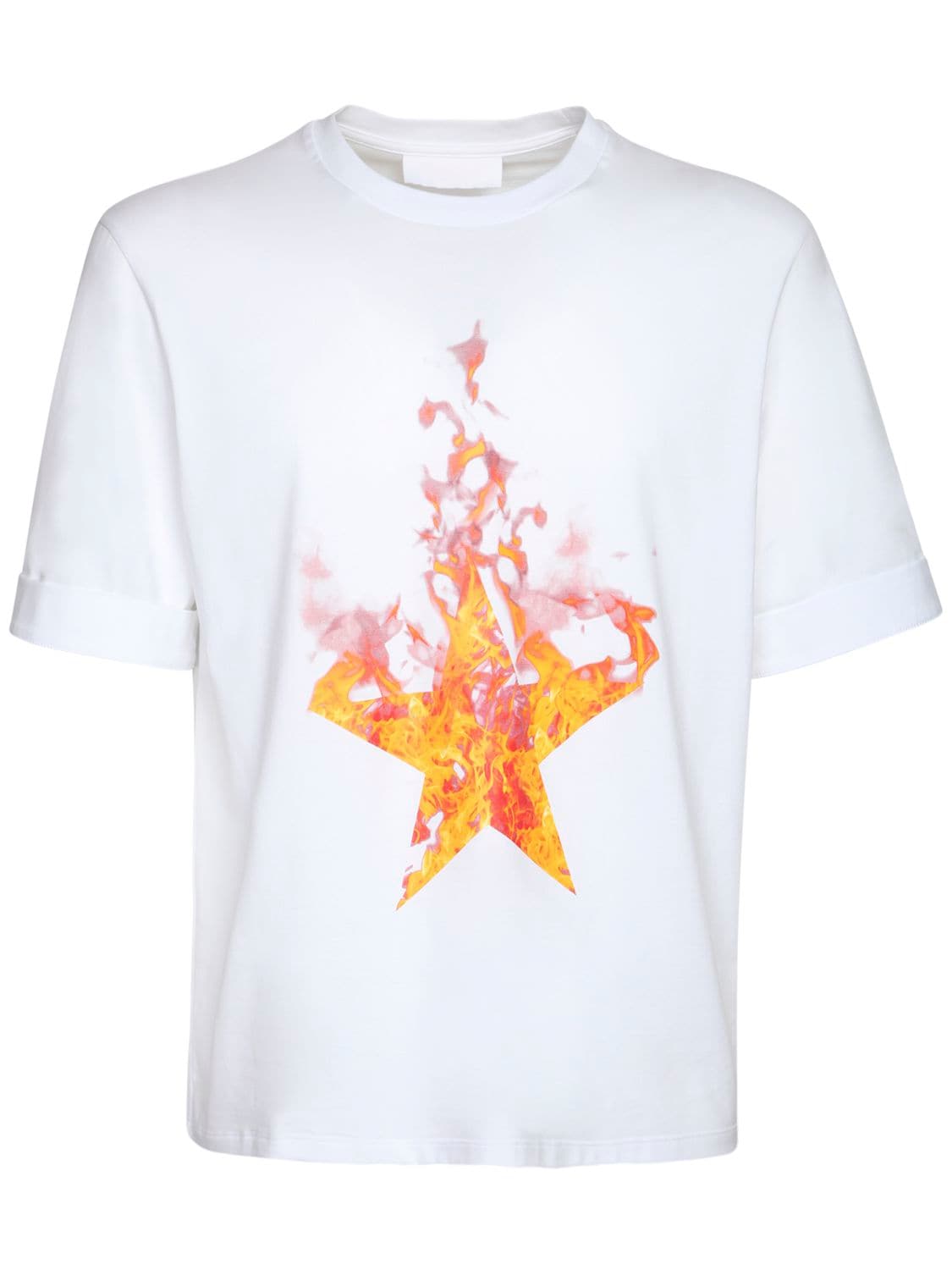 Hombre Camiseta "fired Star" De Jersey De Algodón / M - NEIL BARRETT - Modalova