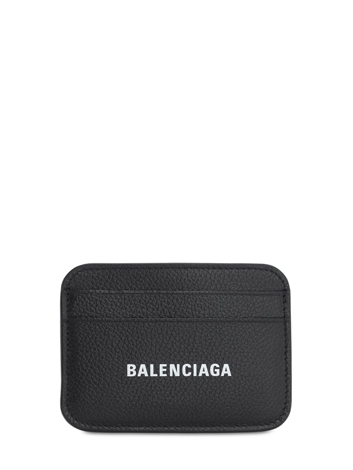 Logo Leather Card Holder - BALENCIAGA - Modalova