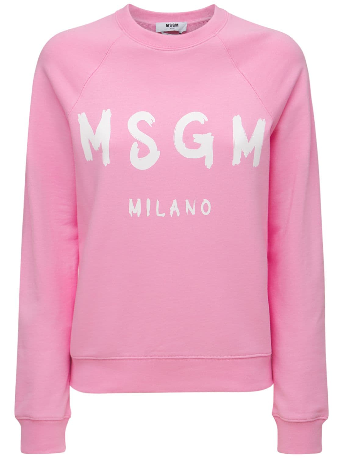 Sweatshirt Aus Baumwolle Mit Logodruck - MSGM - Modalova