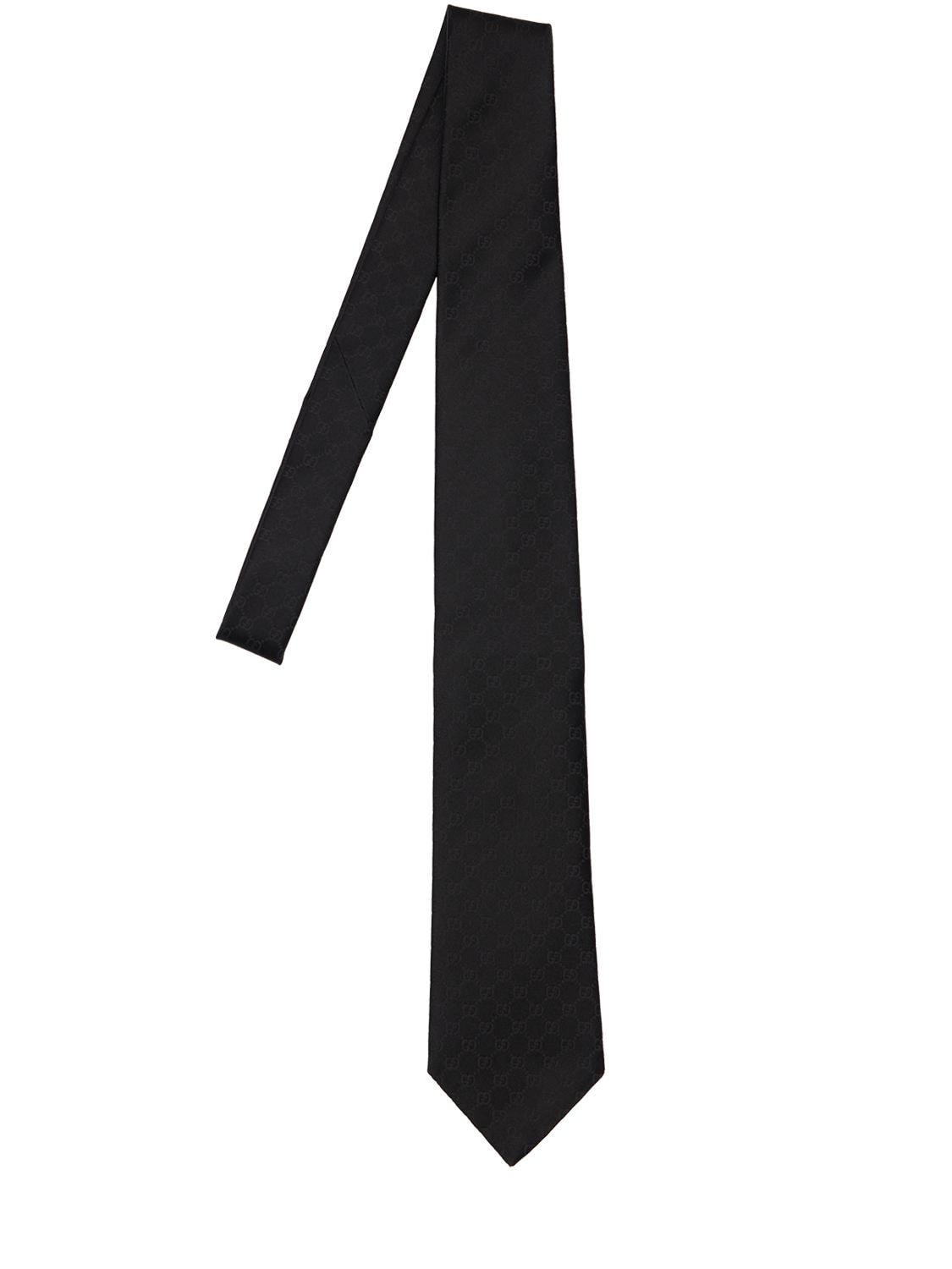 Cravatta In Seta Gg Jacquard 8cm - GUCCI - Modalova