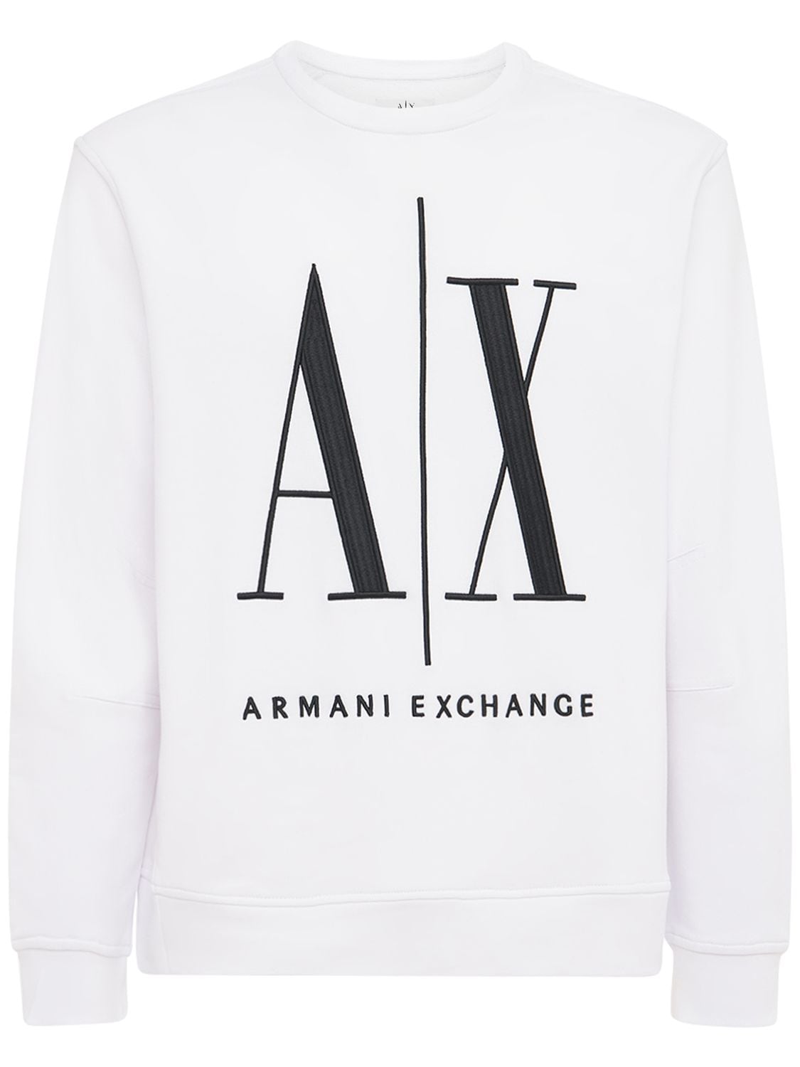 Logo Printed Cotton Jersey Sweatshirt - ARMANI EXCHANGE - Modalova