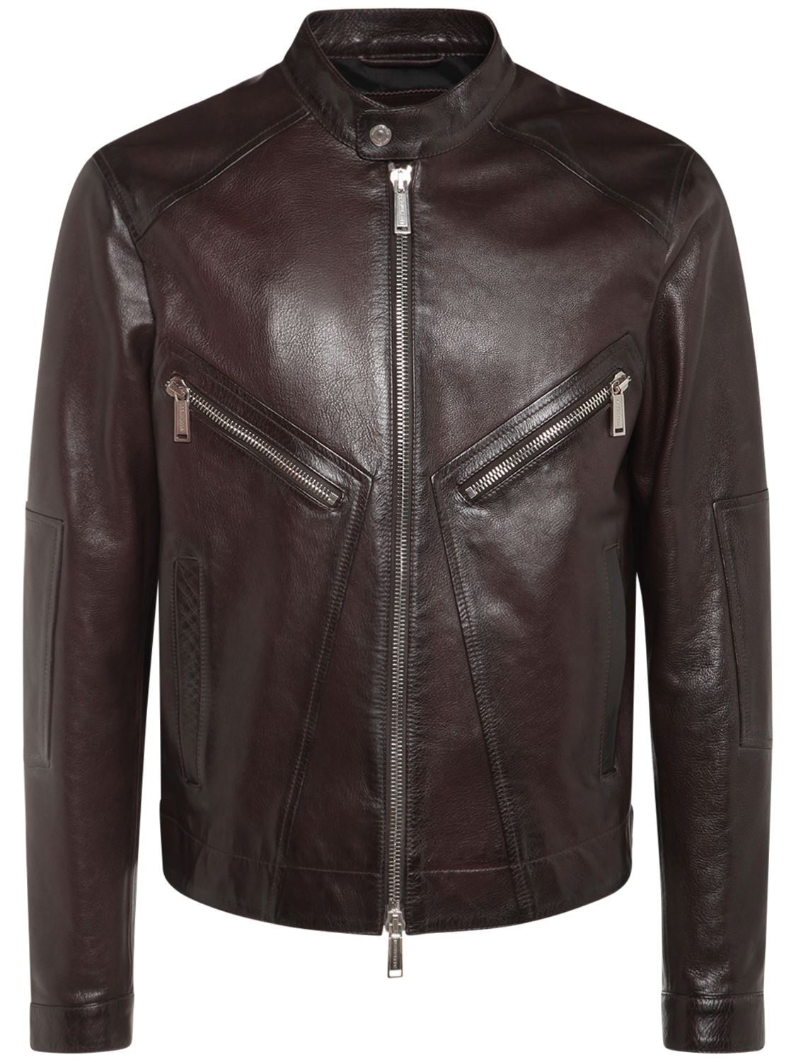 Leather Biker Jacket - DSQUARED2 - Modalova