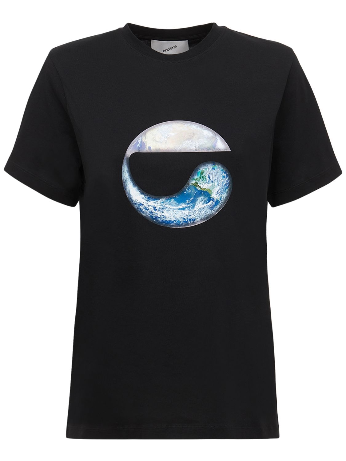 Earth Printed Cotton Jersey T-shirt - COPERNI - Modalova