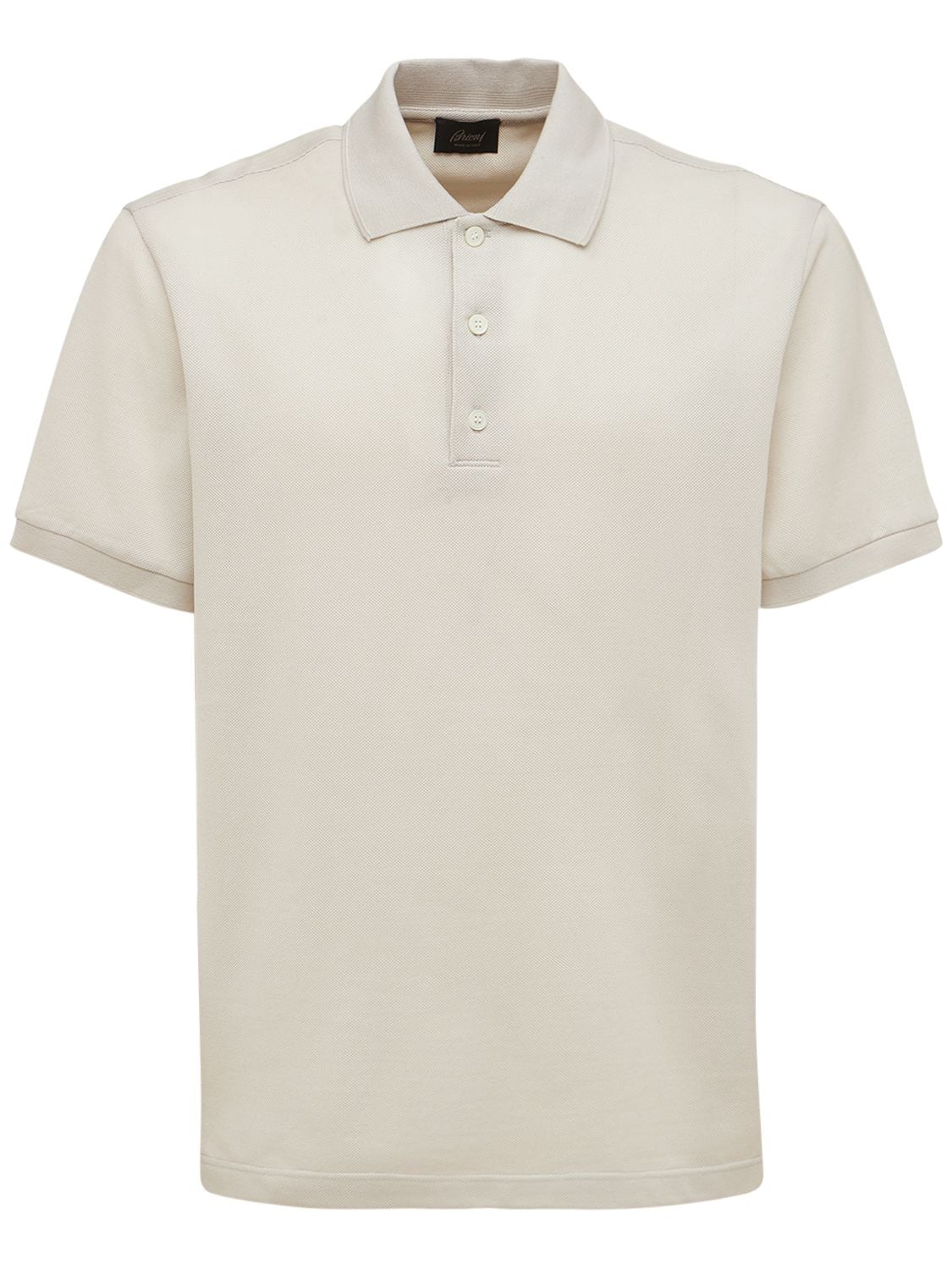 Logo Embroidery Cotton Piqué Polo Shirt - BRIONI - Modalova