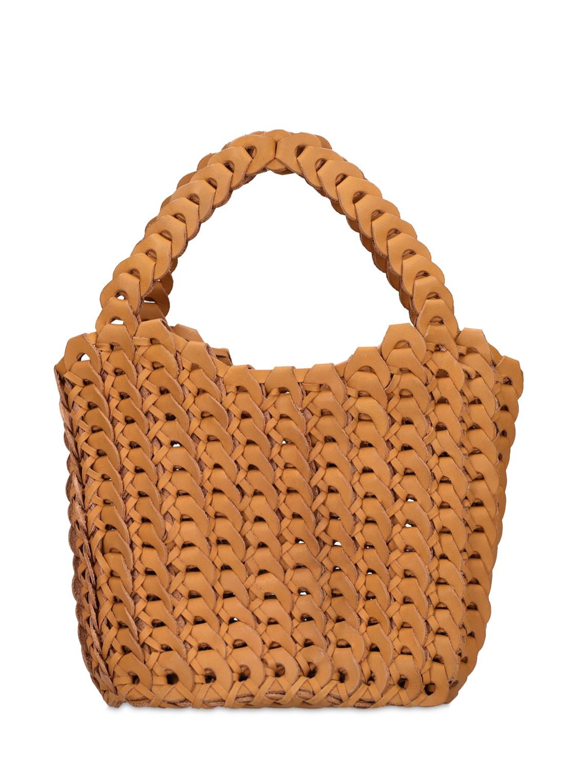 Capri Handwoven Leather Top Handle Bag - BEMBIEN - Modalova