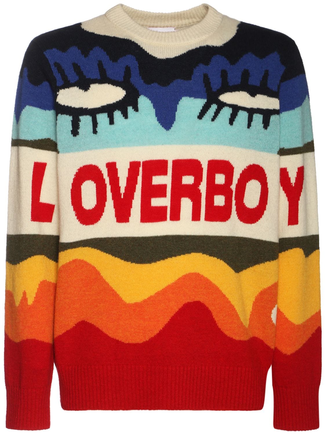 Graphic Print Wool Blend Sweater - CHARLES JEFFREY LOVERBOY - Modalova