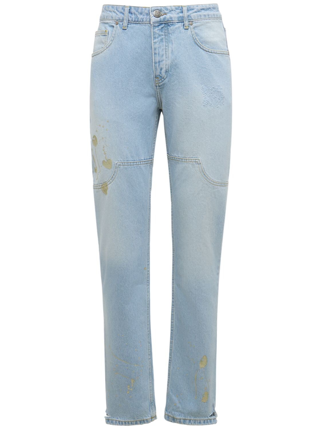 Washed Paint Cotton Jeans - BOMBER - Modalova