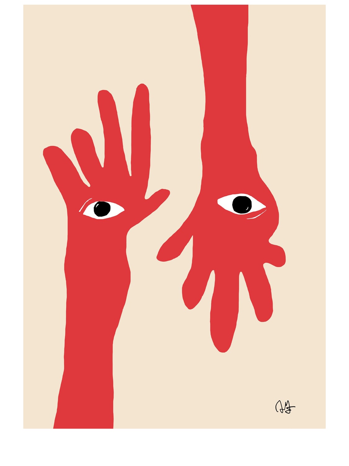 Poster „hamsa Hands“ - PAPER COLLECTIVE - Modalova