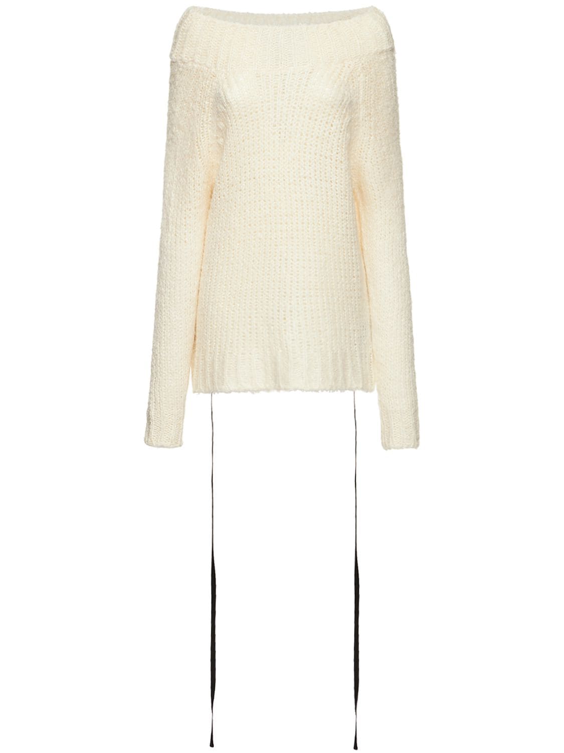 Silk & Linen Knit Sweater - ANN DEMEULEMEESTER - Modalova