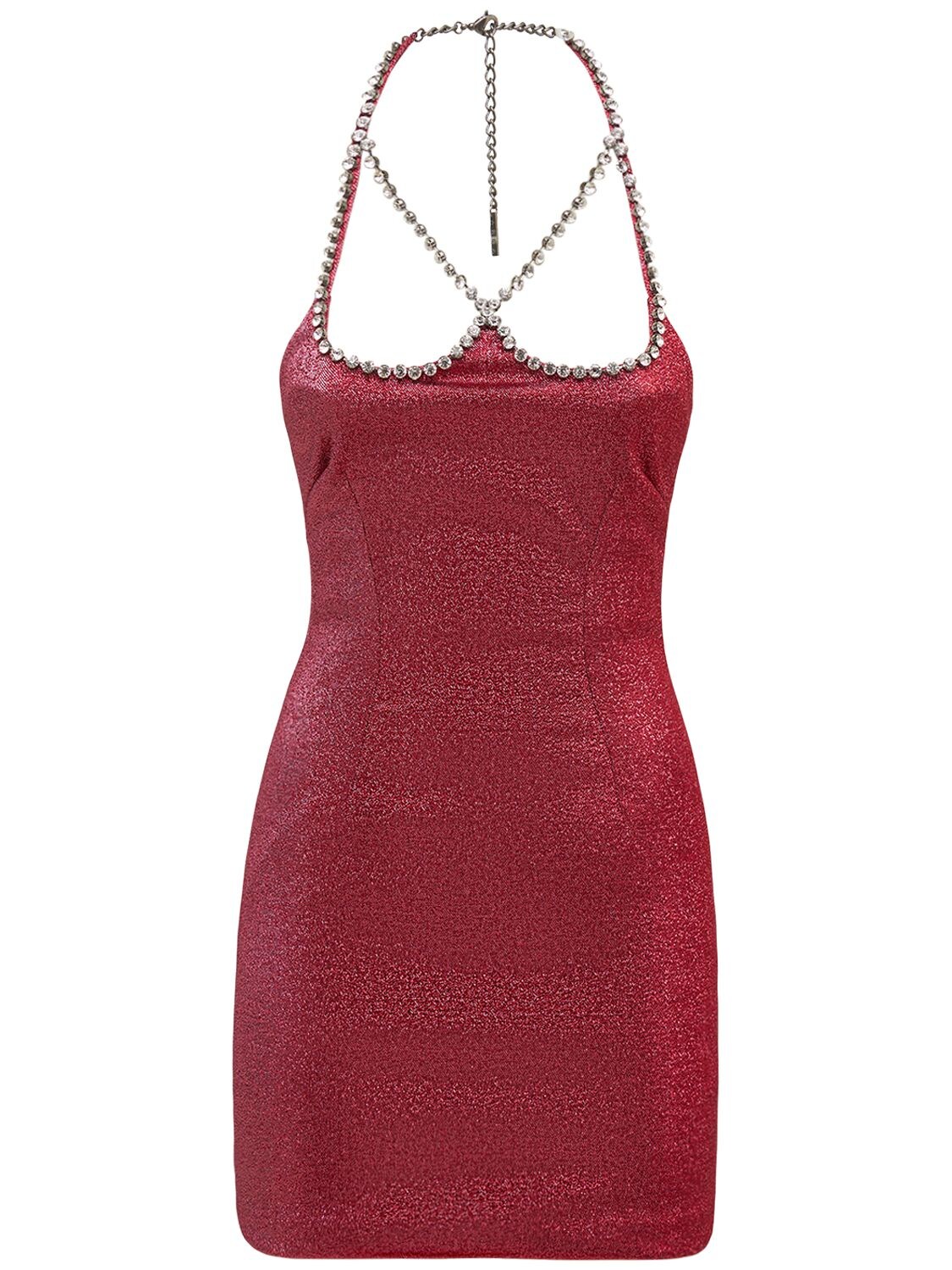 Heart Embellished Halter Mini Dress - AREA - Modalova