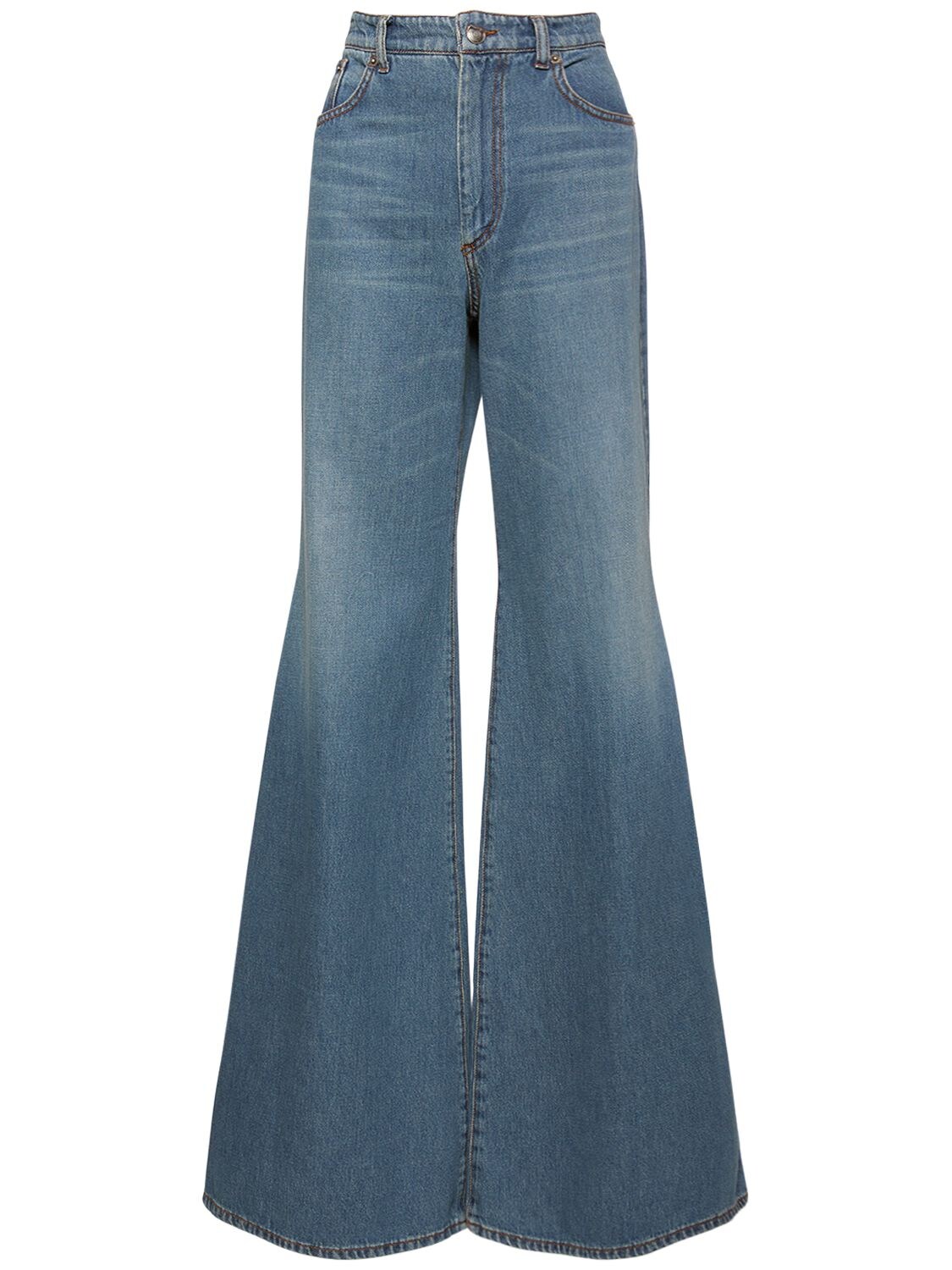 Mujer Jeans Anchos Euclide De De Algodón 26 - SPORTMAX - Modalova