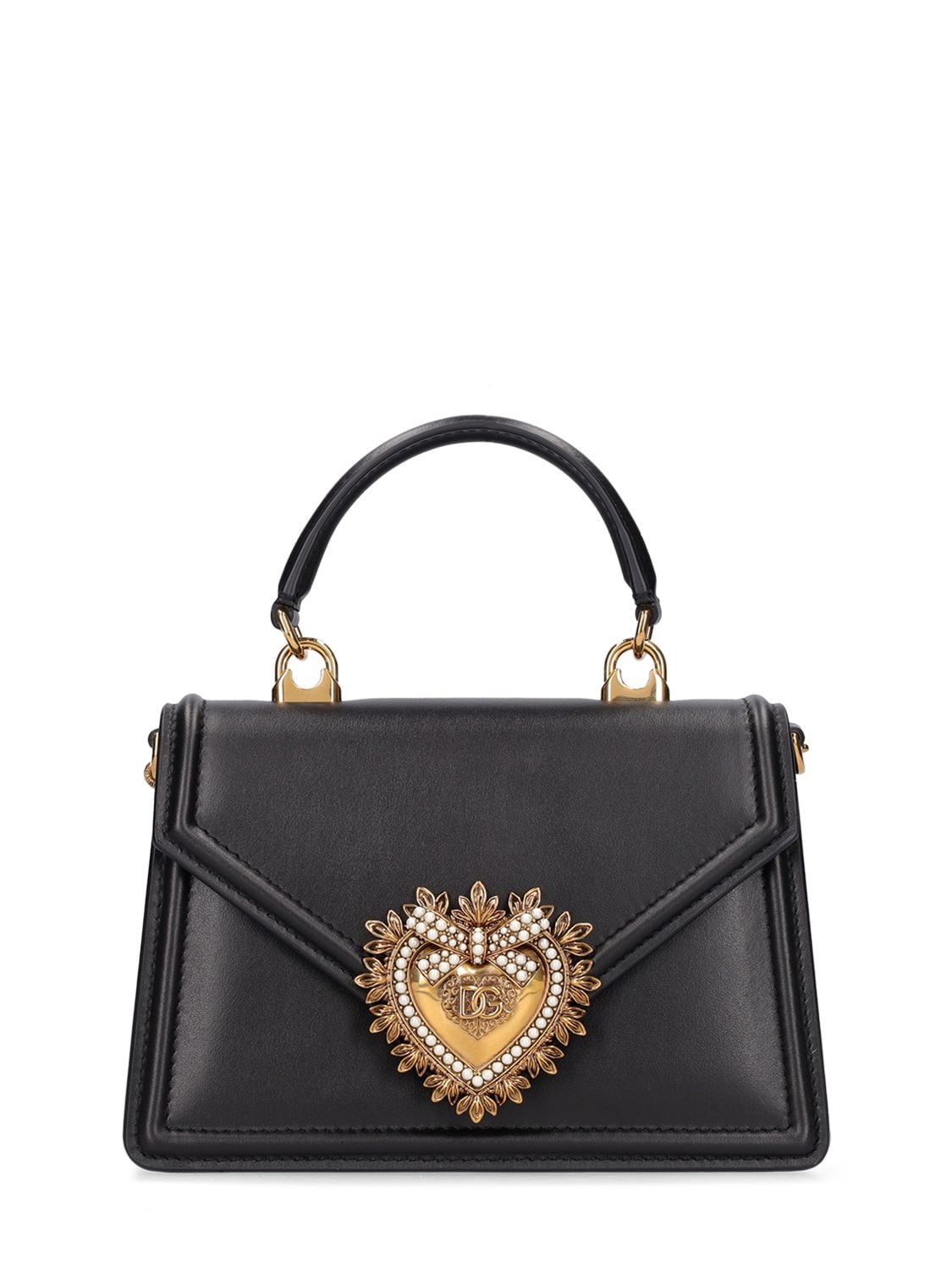 Mini Devotion Leather Top Handle Bag - DOLCE & GABBANA - Modalova