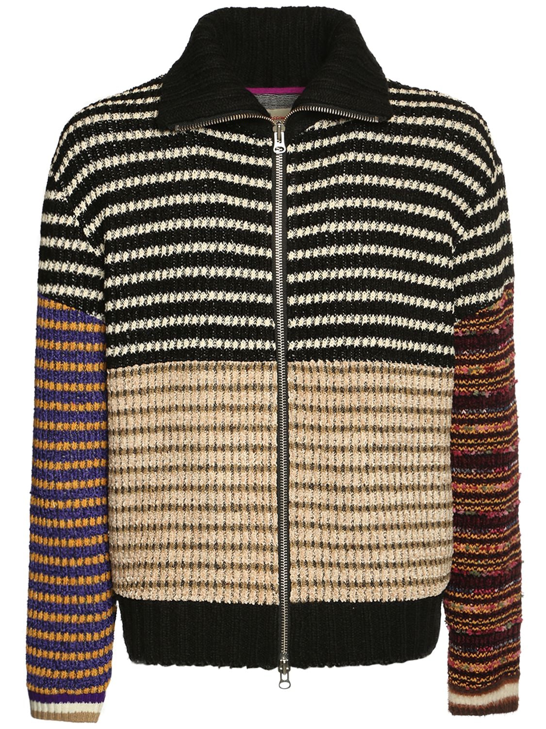 Zip-up Wool Blend Knit Sweater - ANDERSSON BELL - Modalova