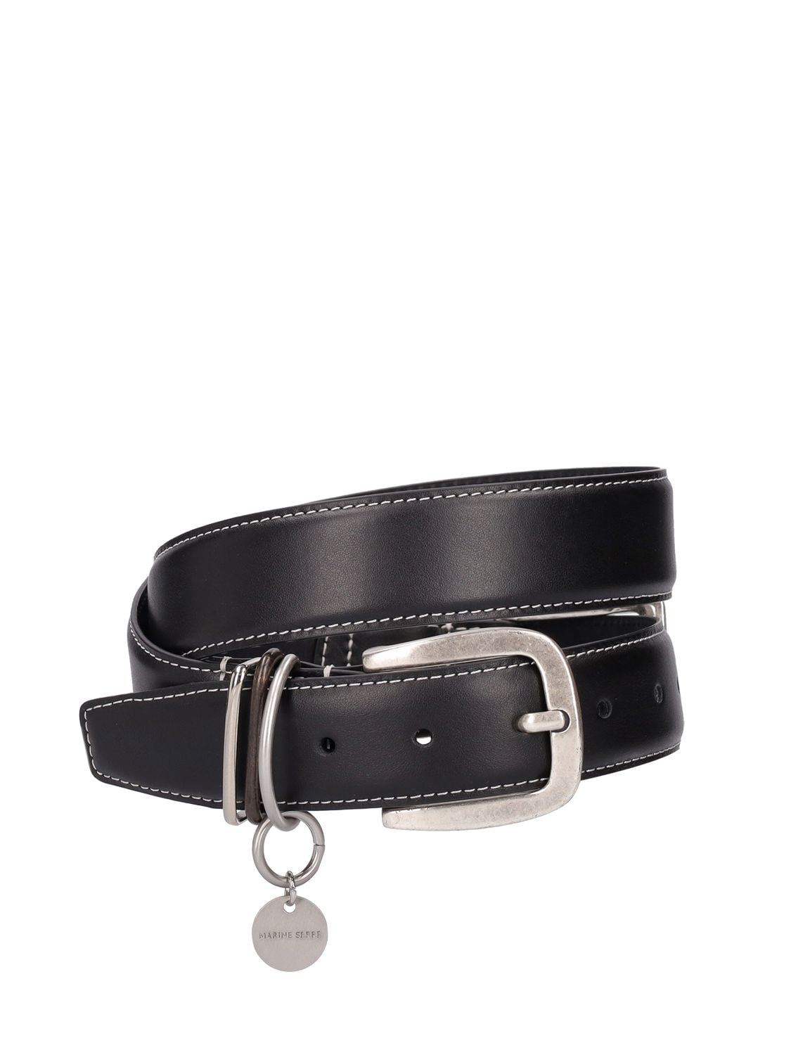 Cintura In Pelle Con Doppia Fibbia 3.4mm - MARINE SERRE - Modalova