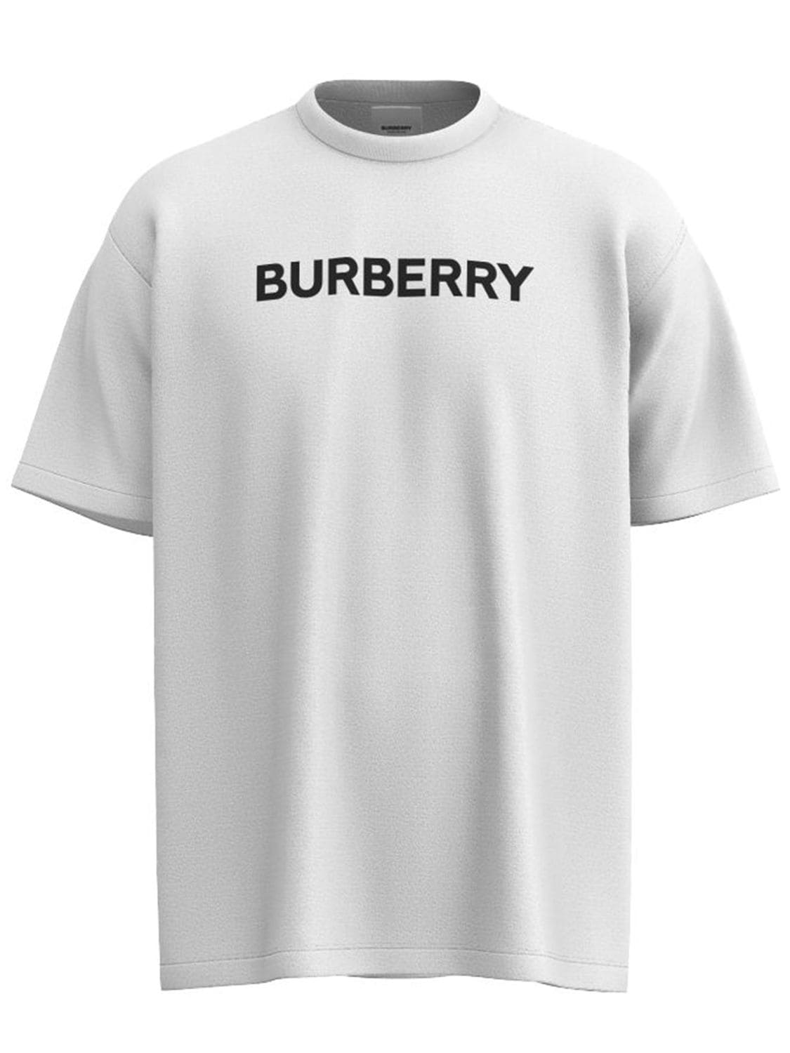 Harriston Logo Cotton Jersey T-shirt - BURBERRY - Modalova