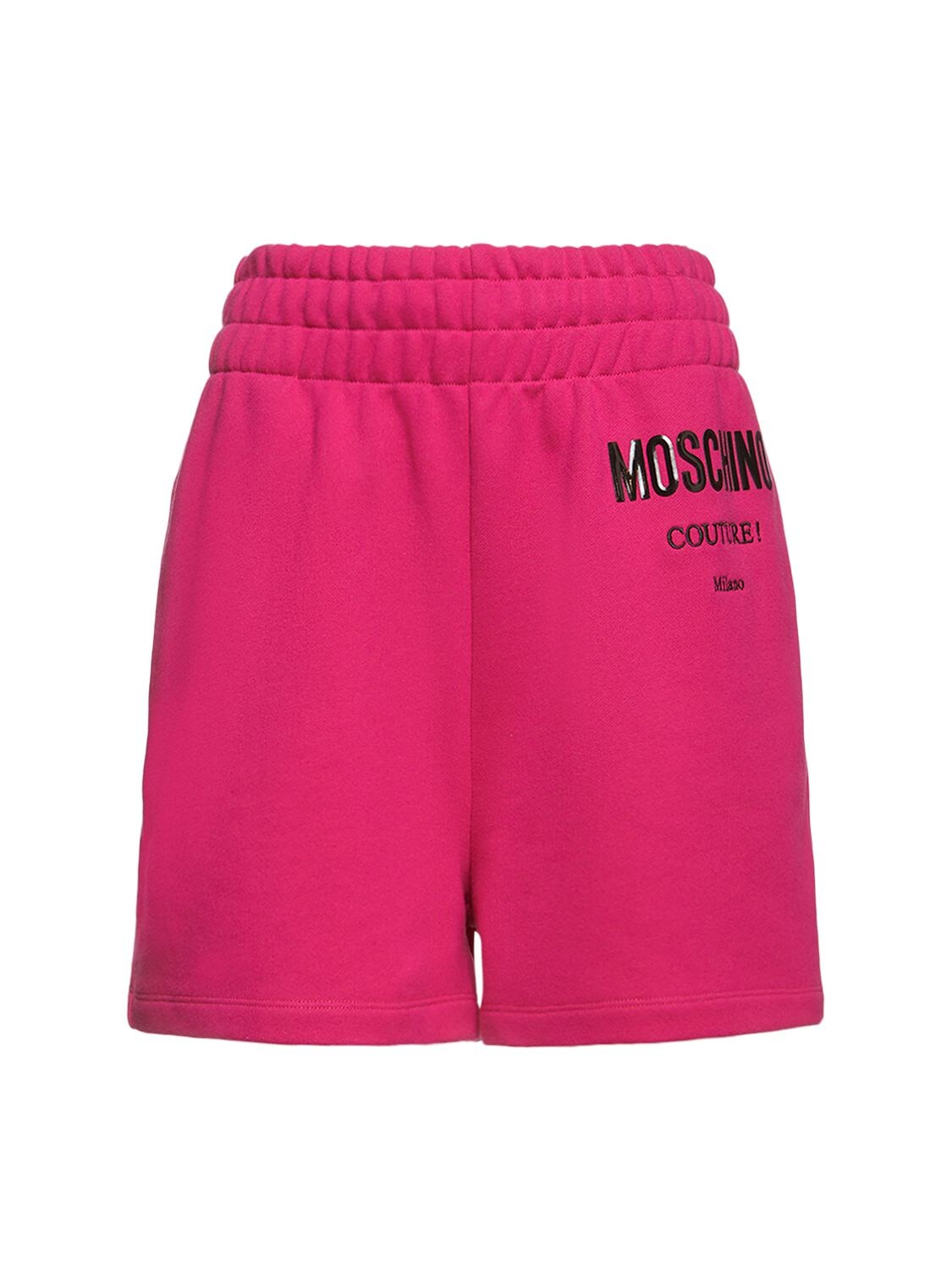 Logo Cotton Jersey Mini Shorts - MOSCHINO - Modalova