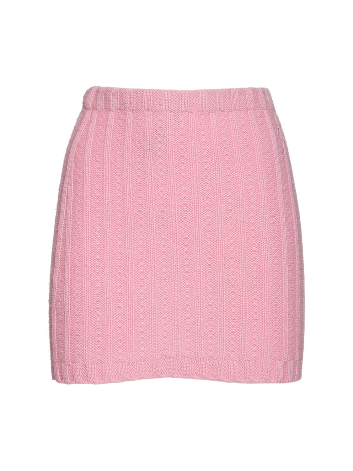 Wool & Cashmere Knit Mini Skirt - BLUMARINE - Modalova