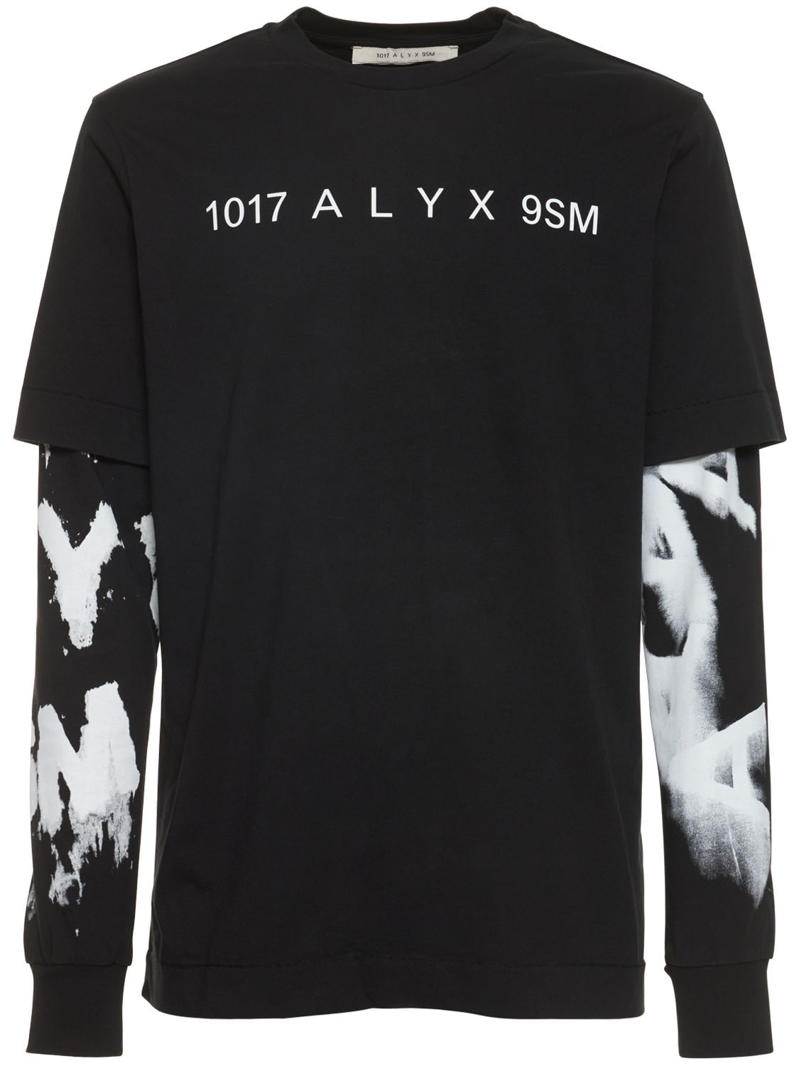 Logo Print Double Sleeve Cotton T-shirt - 1017 ALYX 9SM - Modalova