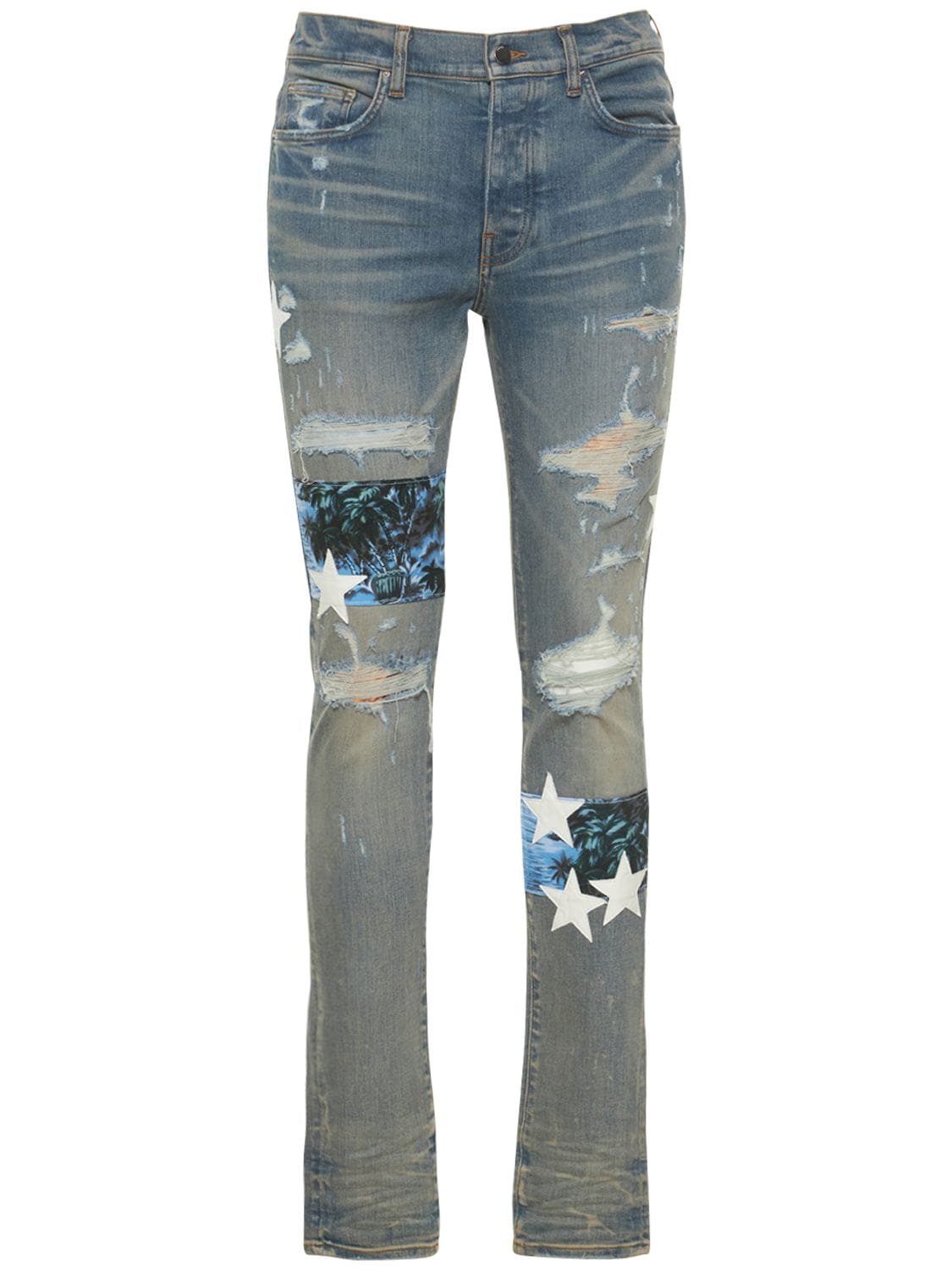 Jeans In Denim Con Patch - AMIRI - Modalova