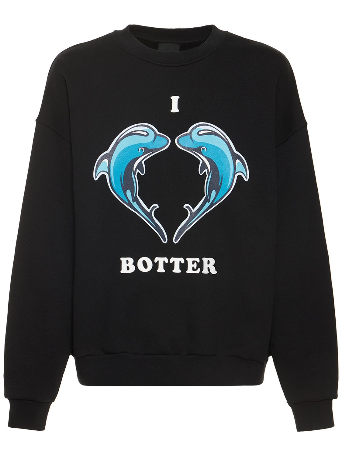 Dolphin Print Cotton Crewneck Sweatshirt - BOTTER - Modalova