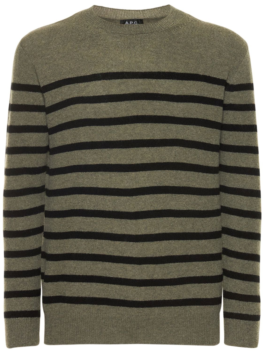 Striped Wool & Cotton Knit Sweater - A.P.C. - Modalova