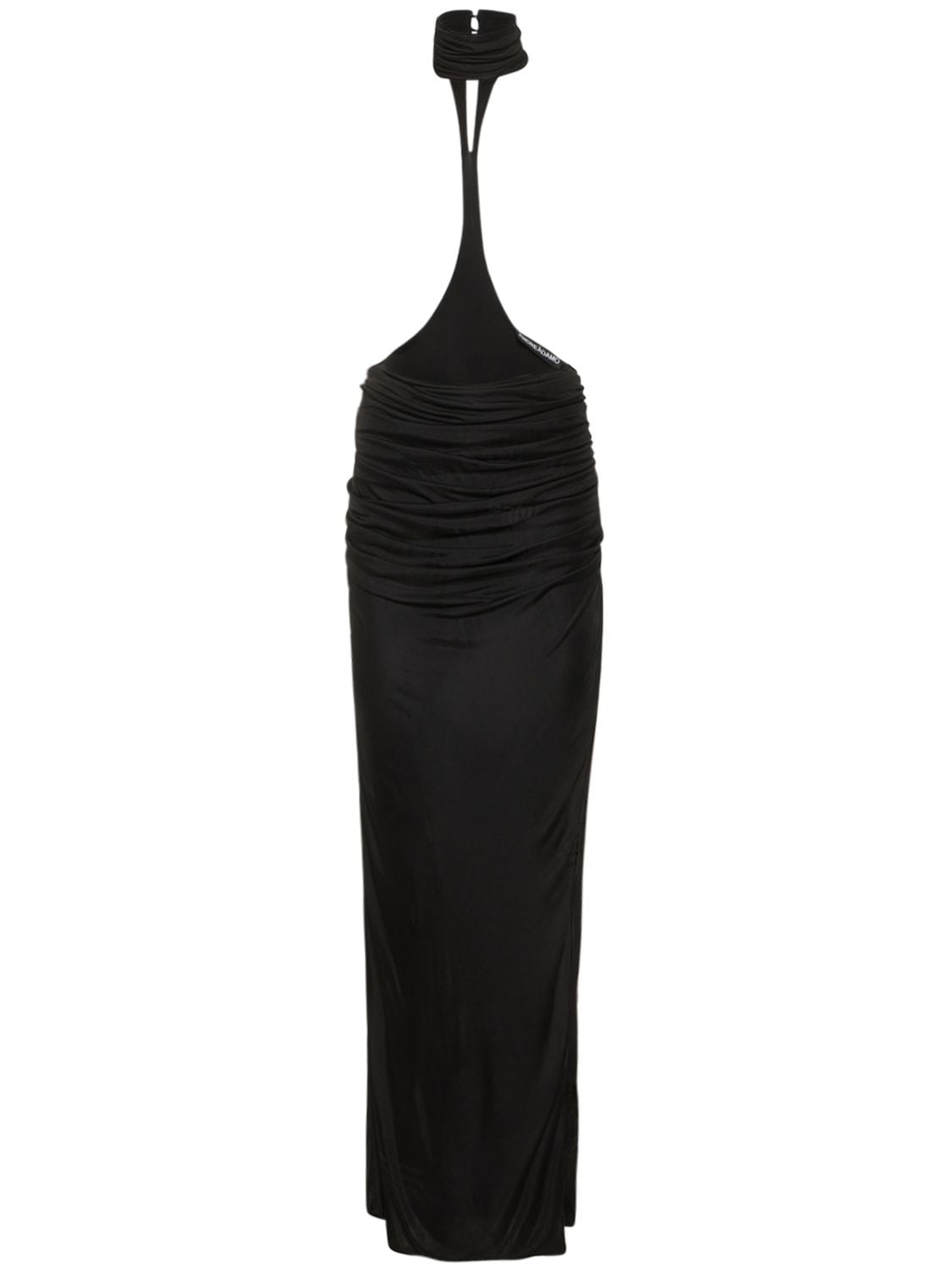 Draped Jersey Viscose Long Skirt W/slit - ANDREADAMO - Modalova