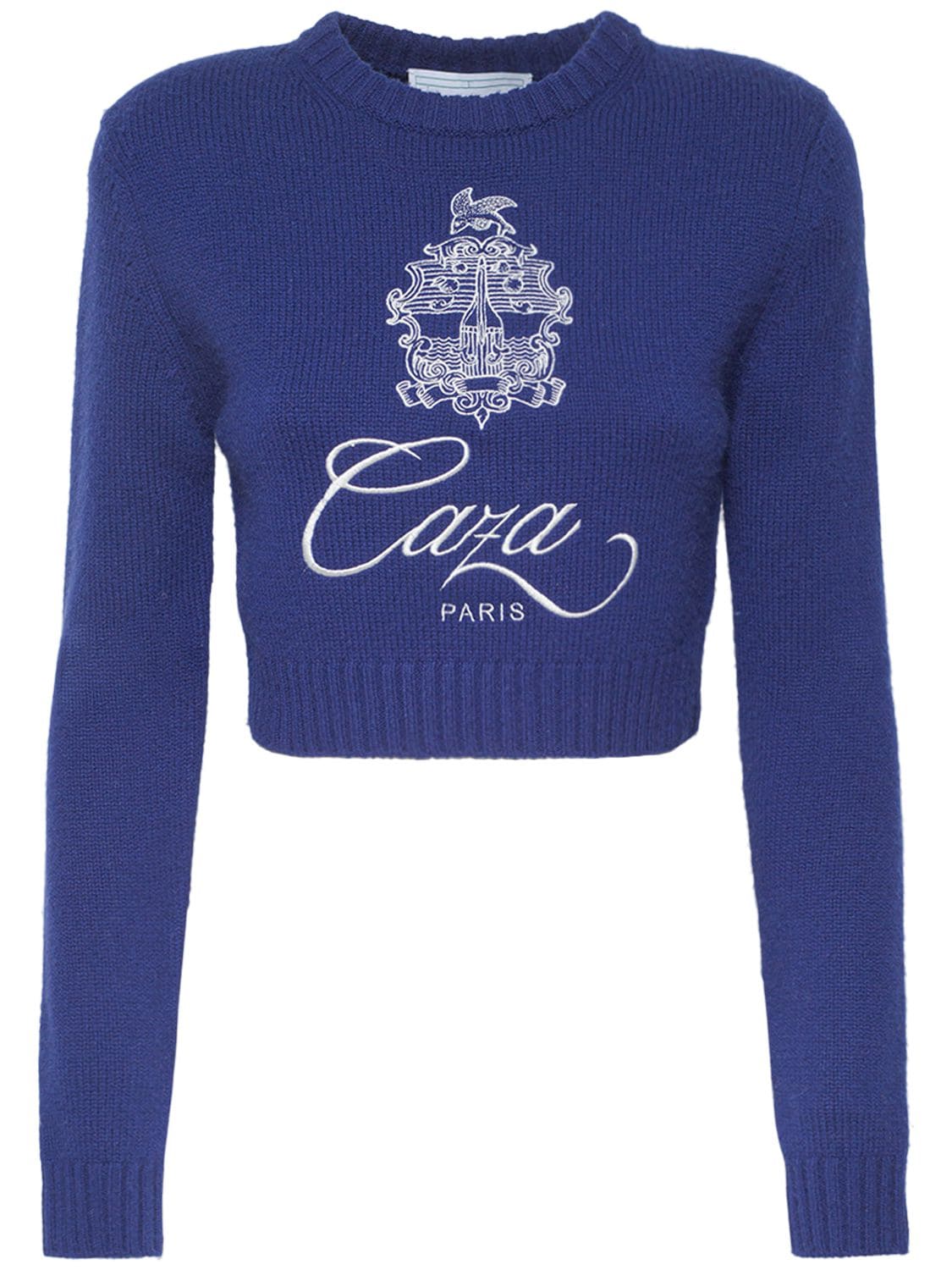 Caza Wool & Cashmere Knit Crop Sweater - CASABLANCA - Modalova
