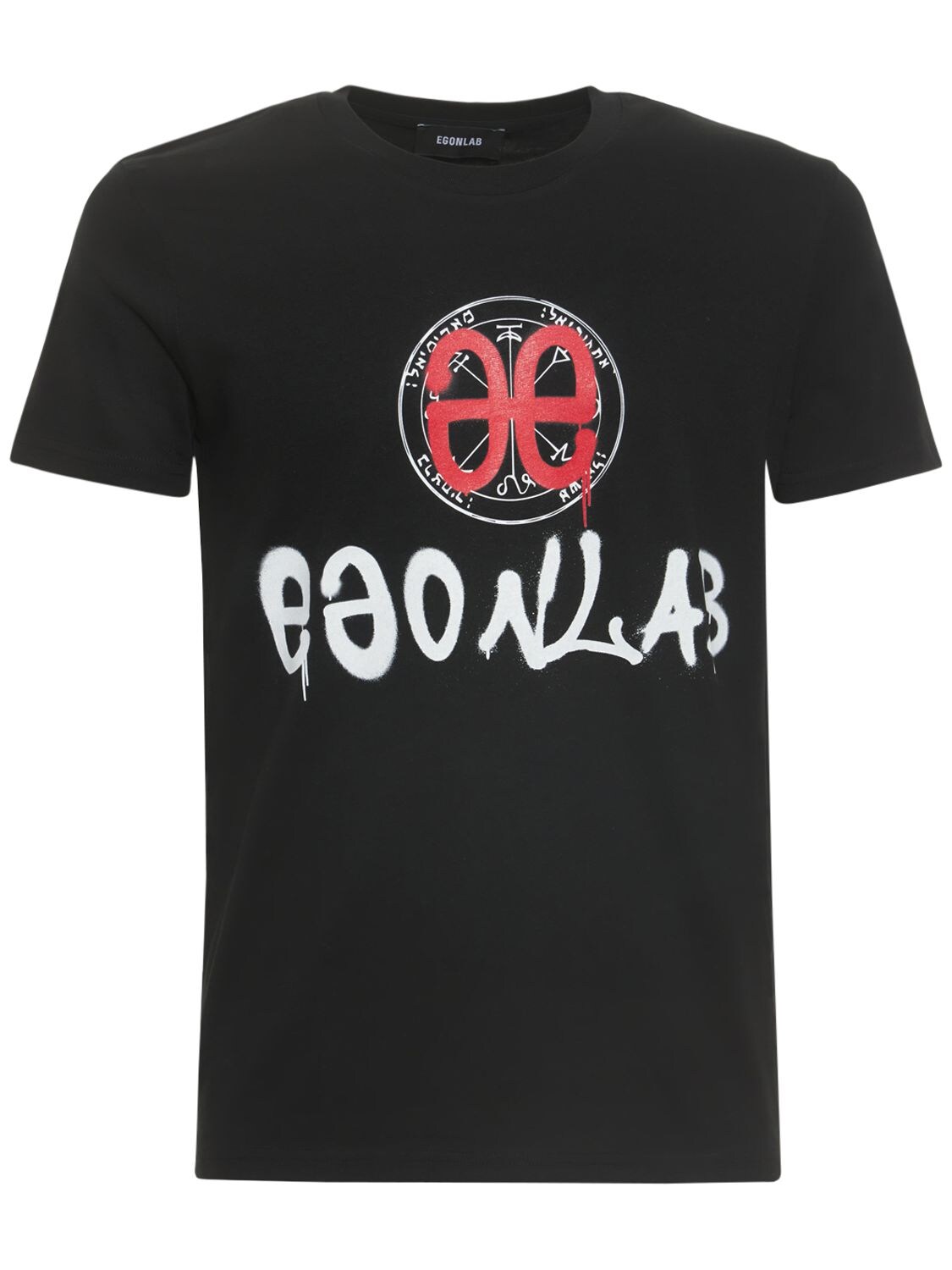 Baumwoll-t-shirt Mit Druck - EGONLAB - Modalova