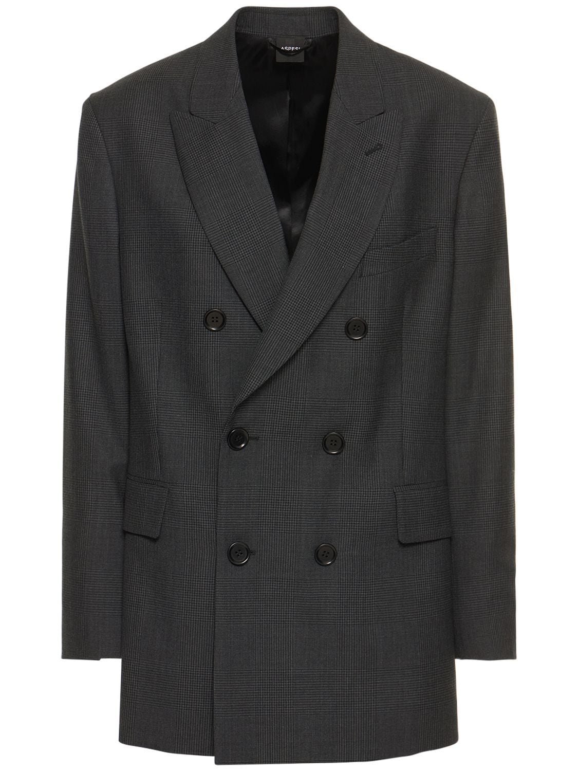 Prince Of Wales Flannel Oversize Jacket - ASPESI - Modalova