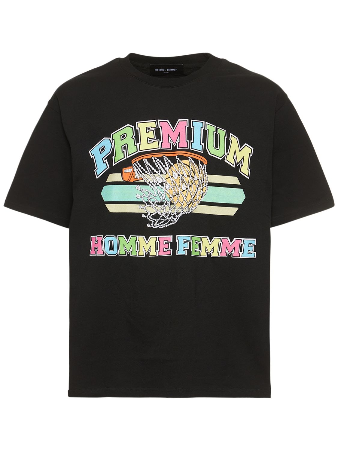 T-shirt Aus Baumwolljersey Mit Druck - HOMME + FEMME LA - Modalova