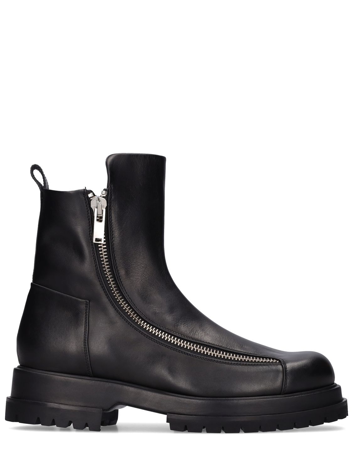 Leather Zipped Boots - 424 - Modalova