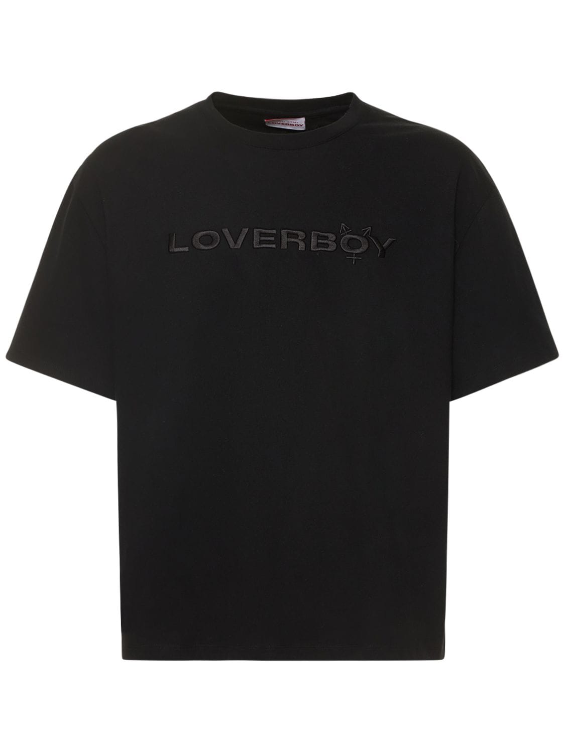 Logo Embroidery Cotton T-shirt - CHARLES JEFFREY LOVERBOY - Modalova