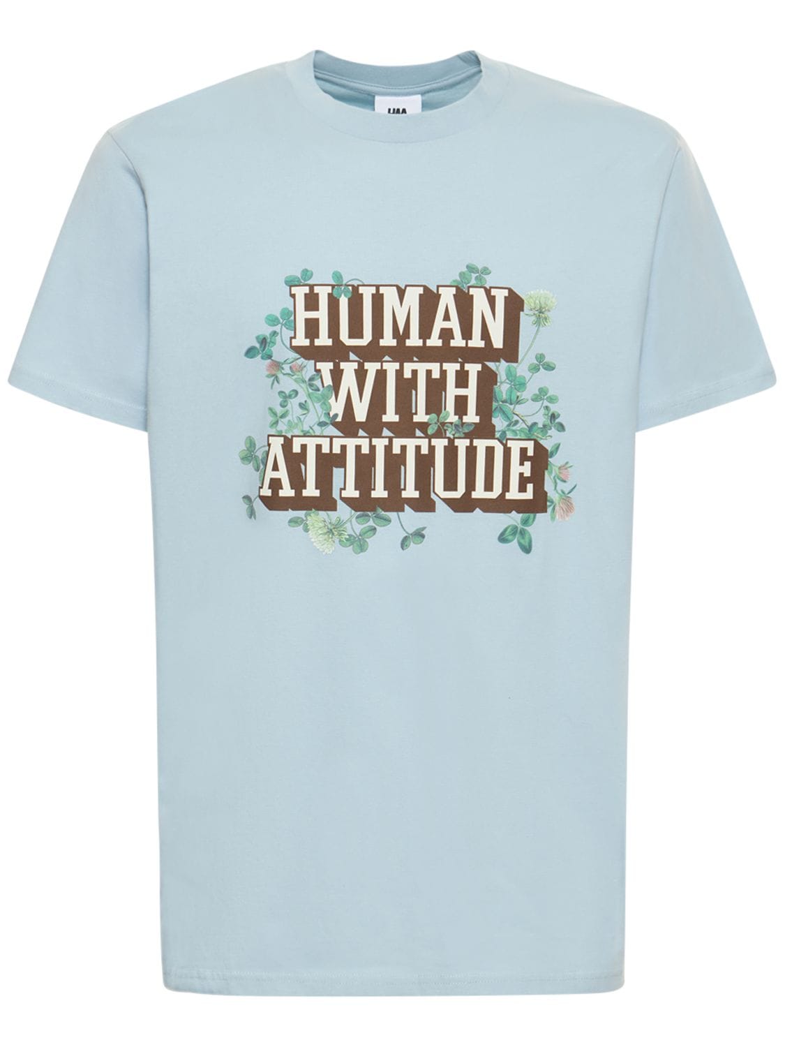 T-shirt In Jersey Di Cotone Con Logo - HUMAN WITH ATTITUDE - Modalova