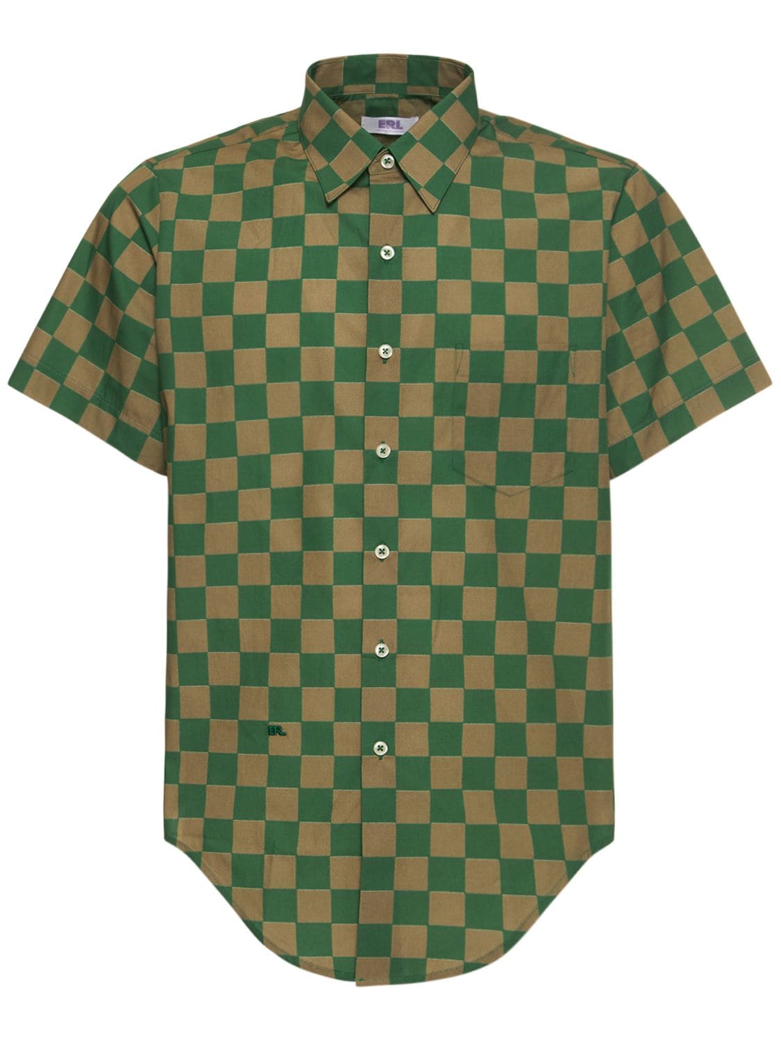Checkered Cotton S/s Shirt - ERL - Modalova
