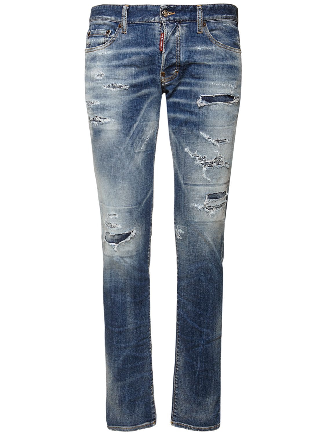 Jeans Slim Fit In Denim Di Cotone 17cm - DSQUARED2 - Modalova