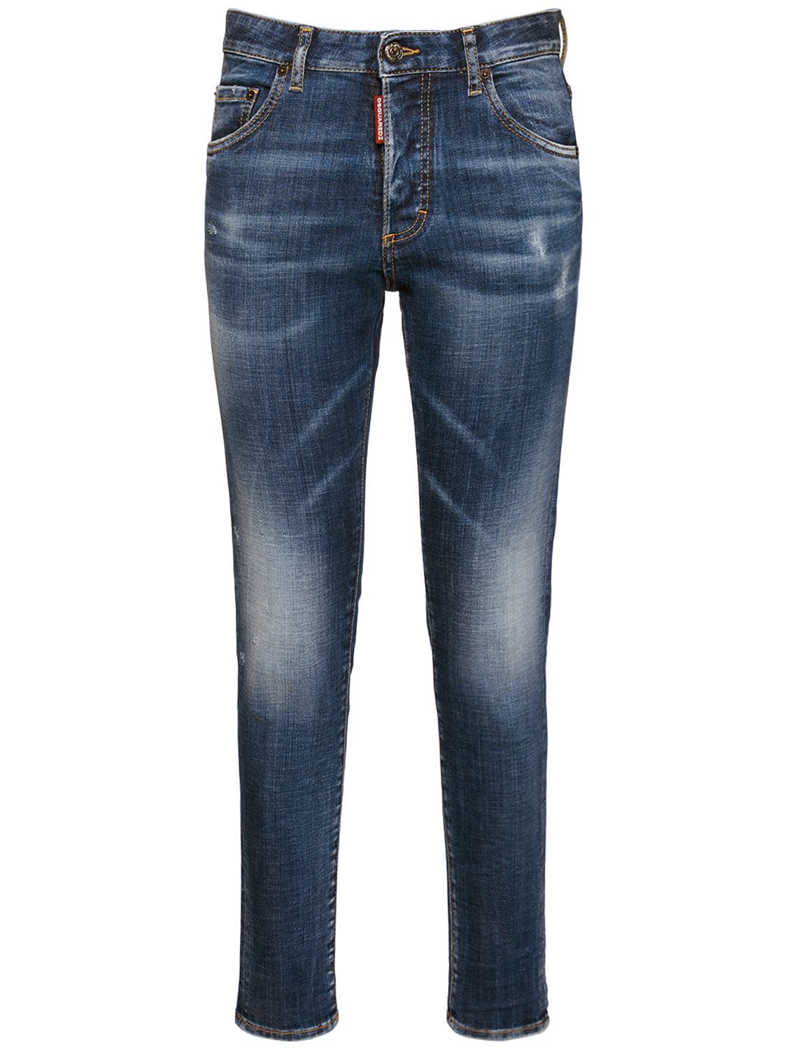 Jeans Slim Fit Skinny Dan In Denim Di Cotone - DSQUARED2 - Modalova