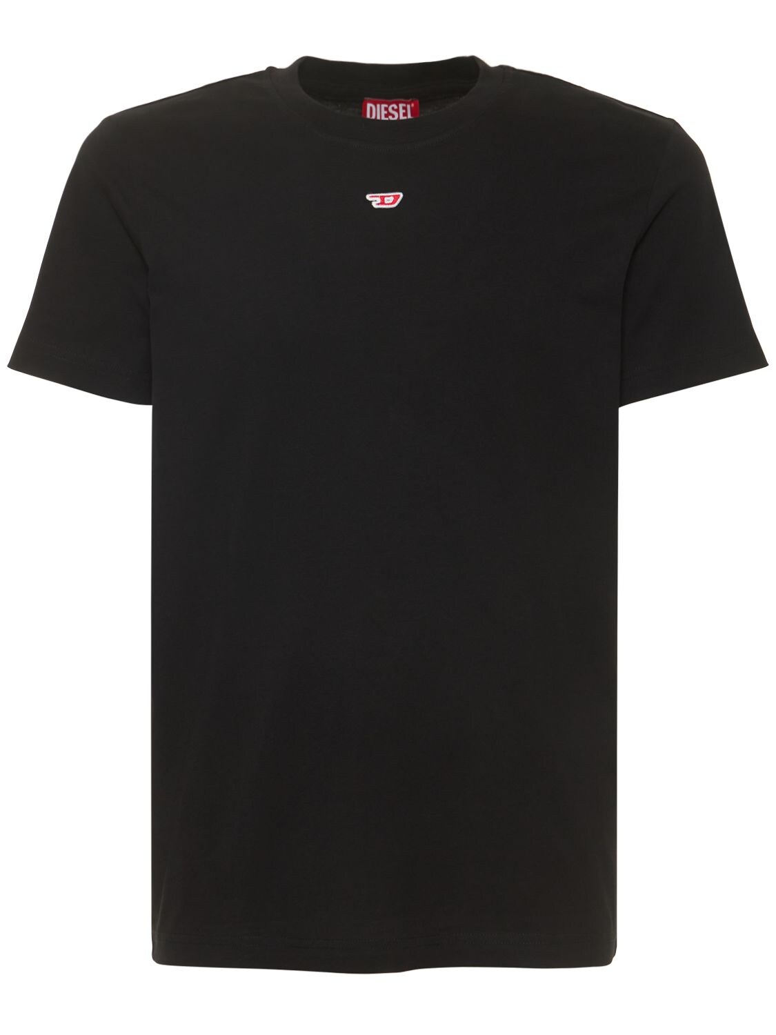 T-shirt Slim Fit In Jersey Di Cotone Con Logo - DIESEL - Modalova