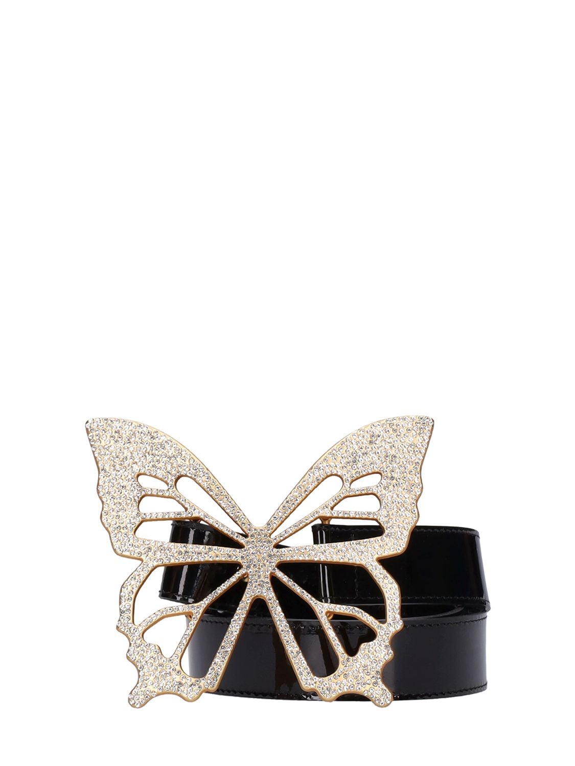 Butterfly Leather Belt - BLUMARINE - Modalova