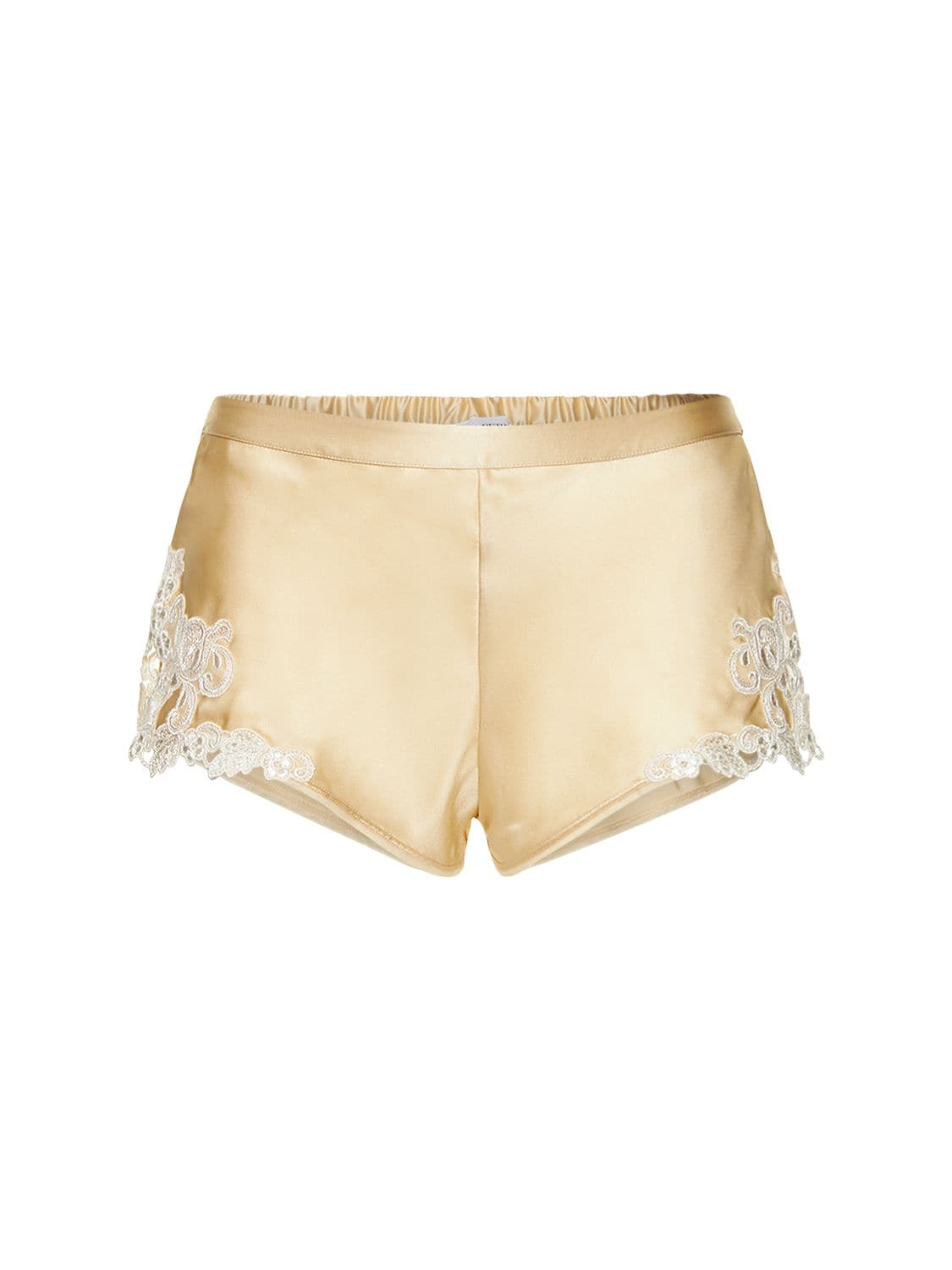 Silk Shorts W/ Lace Details - LA PERLA - Modalova