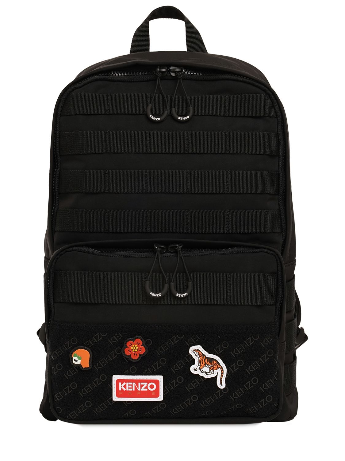 Logo Patch Nylon Canvas Backpack - KENZO PARIS - Modalova