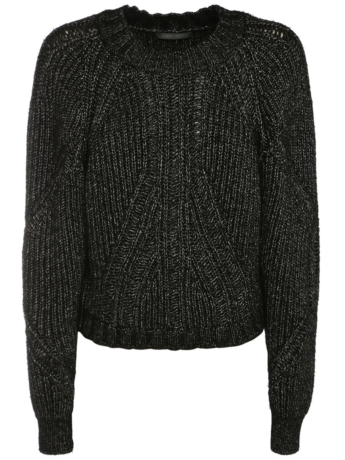Wool Blend Knit Sweater - ALBERTA FERRETTI - Modalova