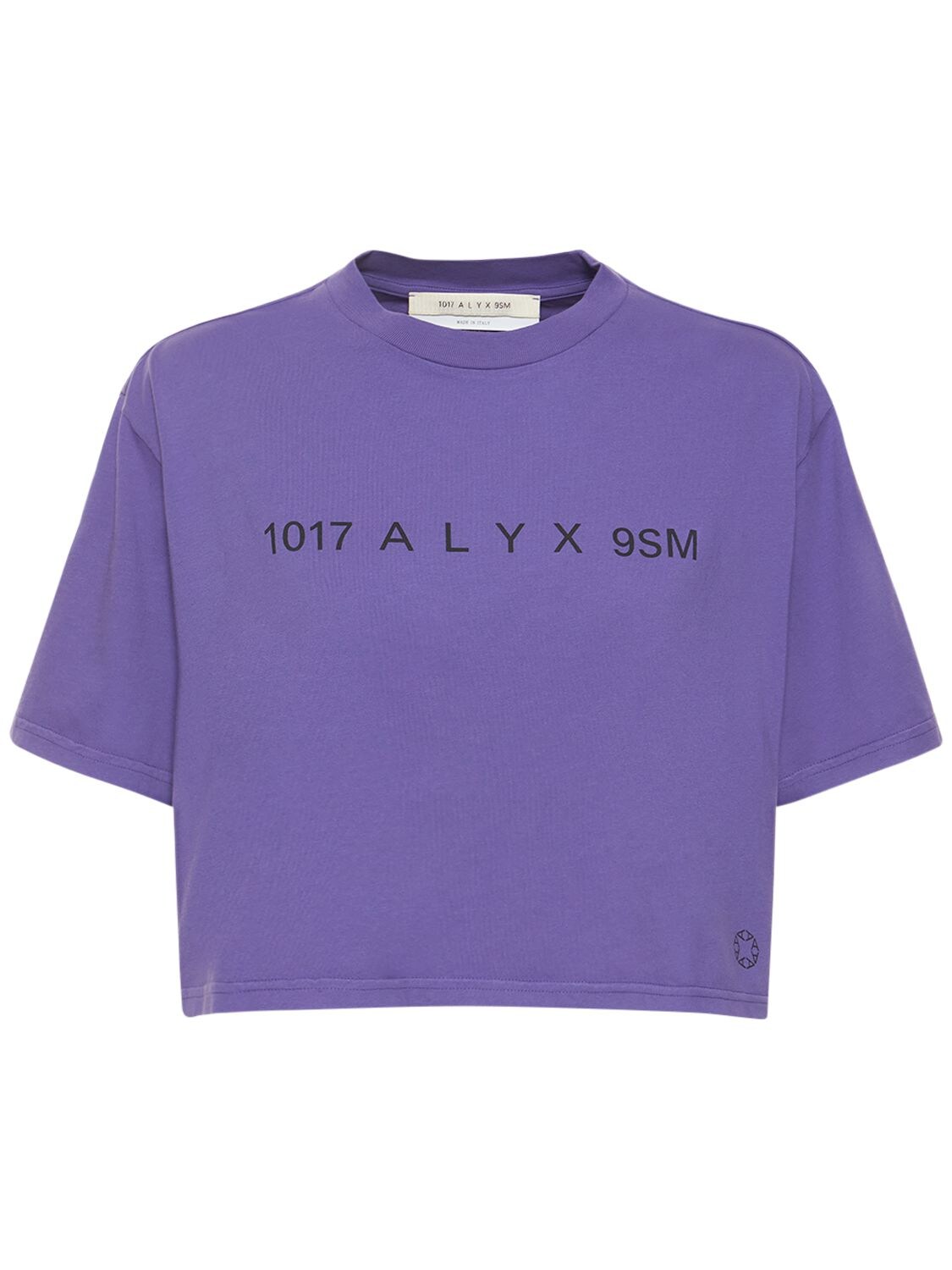 Mujer Camiseta Cropped De Jersey De Algodón Con Logo Xs - 1017 ALYX 9SM - Modalova