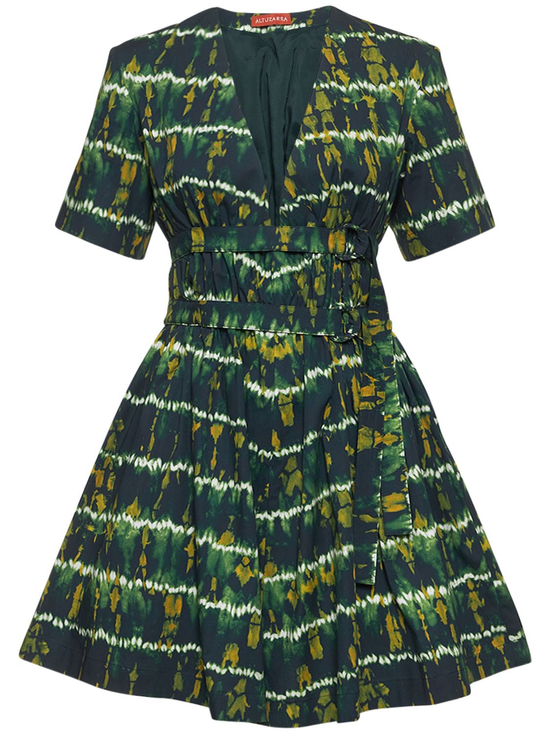 Malik Shibori Print Cotton Mini Dress - ALTUZARRA - Modalova