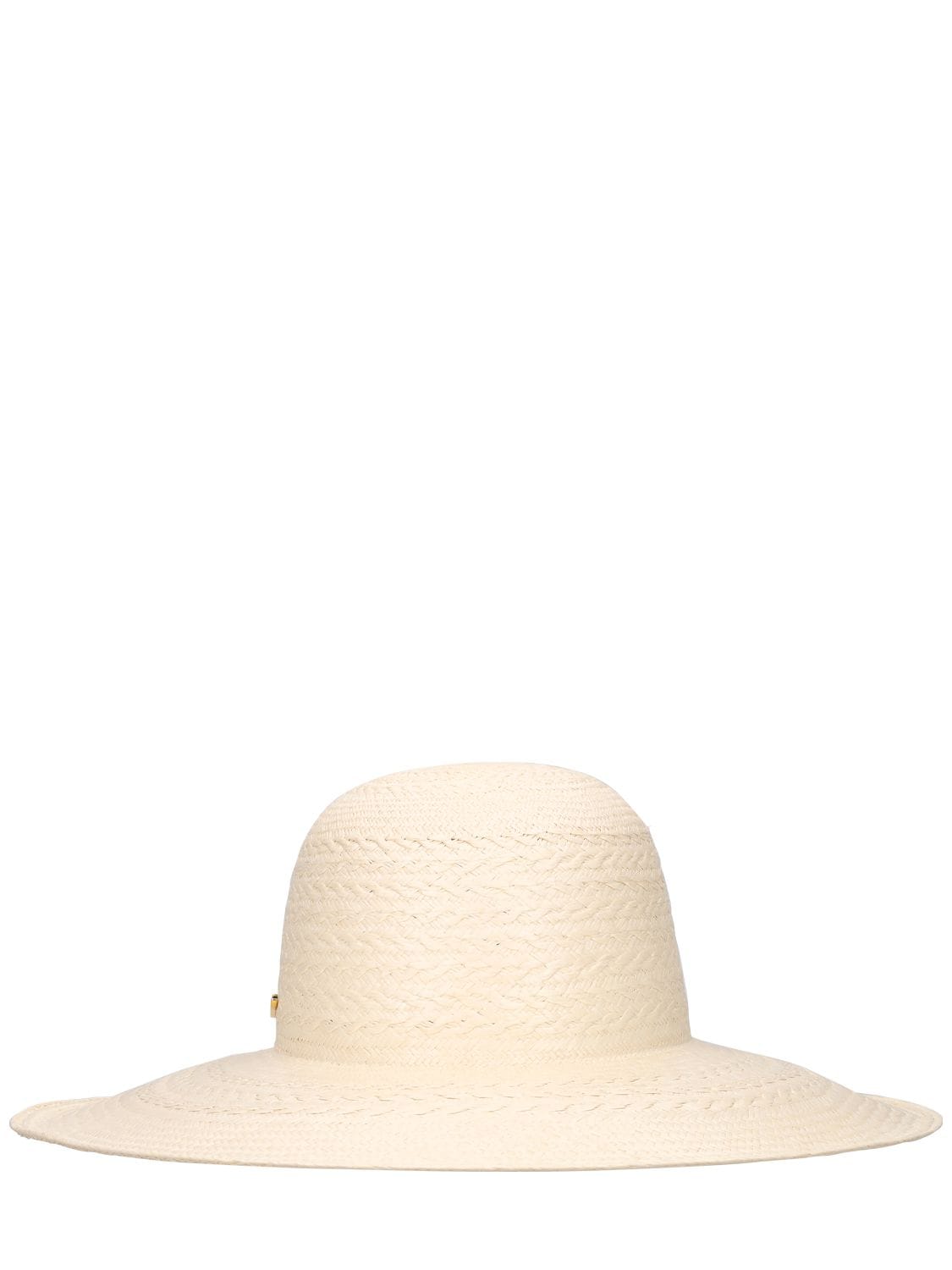 Violet" Brimmed Straw Panama Hat - BORSALINO - Modalova