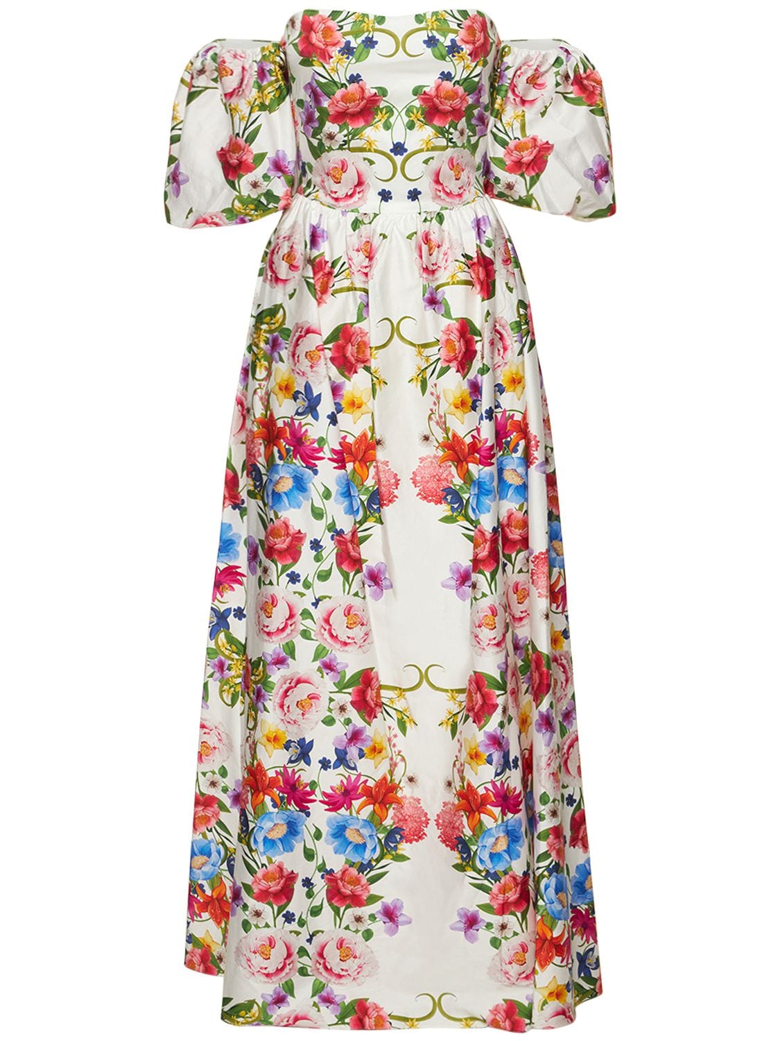 Juliet Printed Cotton Long Dress - BORGO DE NOR - Modalova