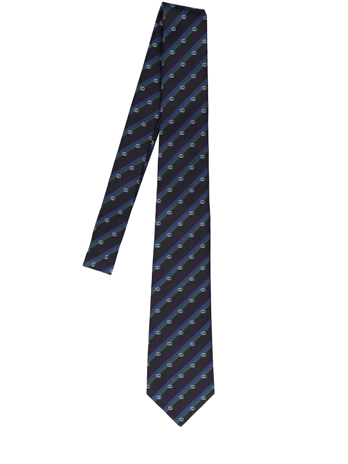 Cravatta In Seta Gg 7cm - GUCCI - Modalova