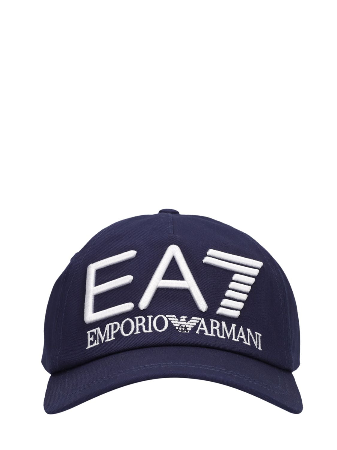 Cappello In Cotone Con Ricamo Logo - EA7 EMPORIO ARMANI - Modalova