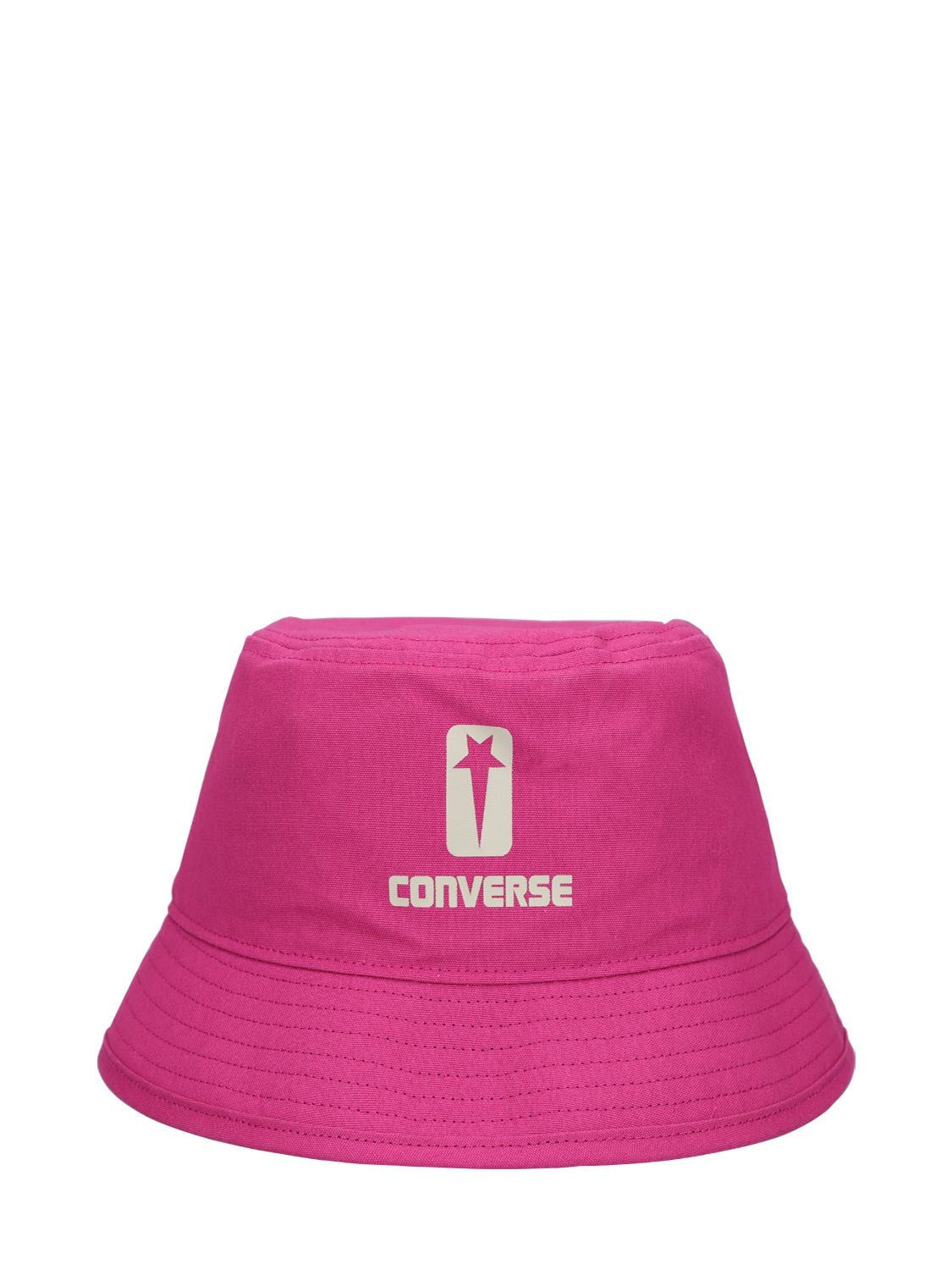 Cappello Bucket In Cotone Con Stampa - DRKSHDW X CONVERSE - Modalova